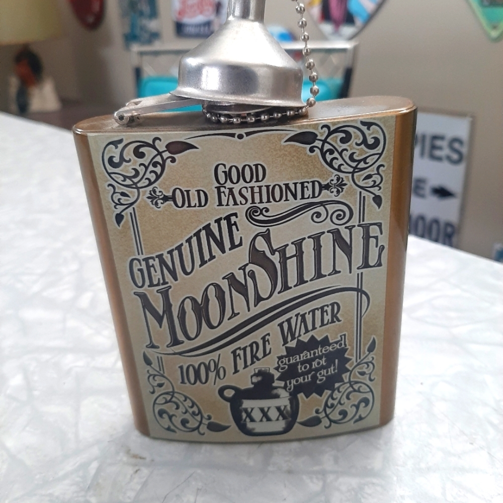 Metal moonshine flask NWOT